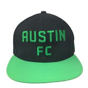 New Era Men's Snapback Hat Black OSFM Embroidered MLS Austin FC Logo 9Fifty